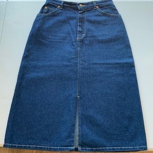 Vintage Lee - 12, dark wash, midi skirt‎